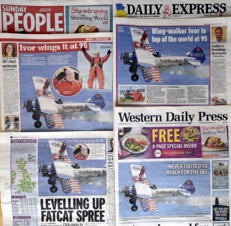 IVOR BUTTON WINGWALKER MIRROR PEOPLE EXPRESS WDP